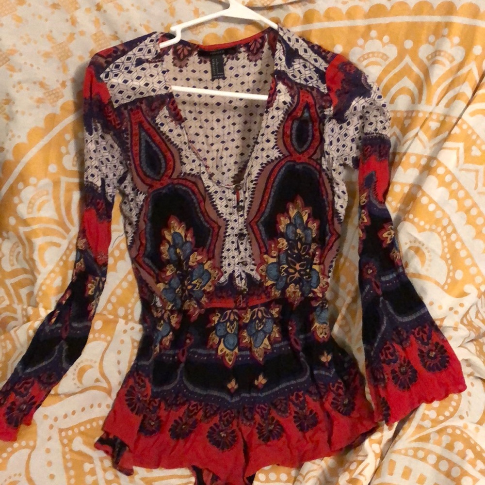 Forever 21 hippie patterned jumper